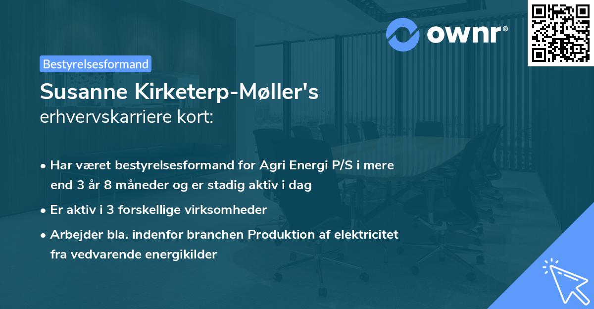 Susanne Kirketerp-Møller's erhvervskarriere kort