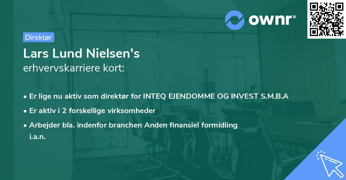 Lars Lund Nielsen's erhvervskarriere kort