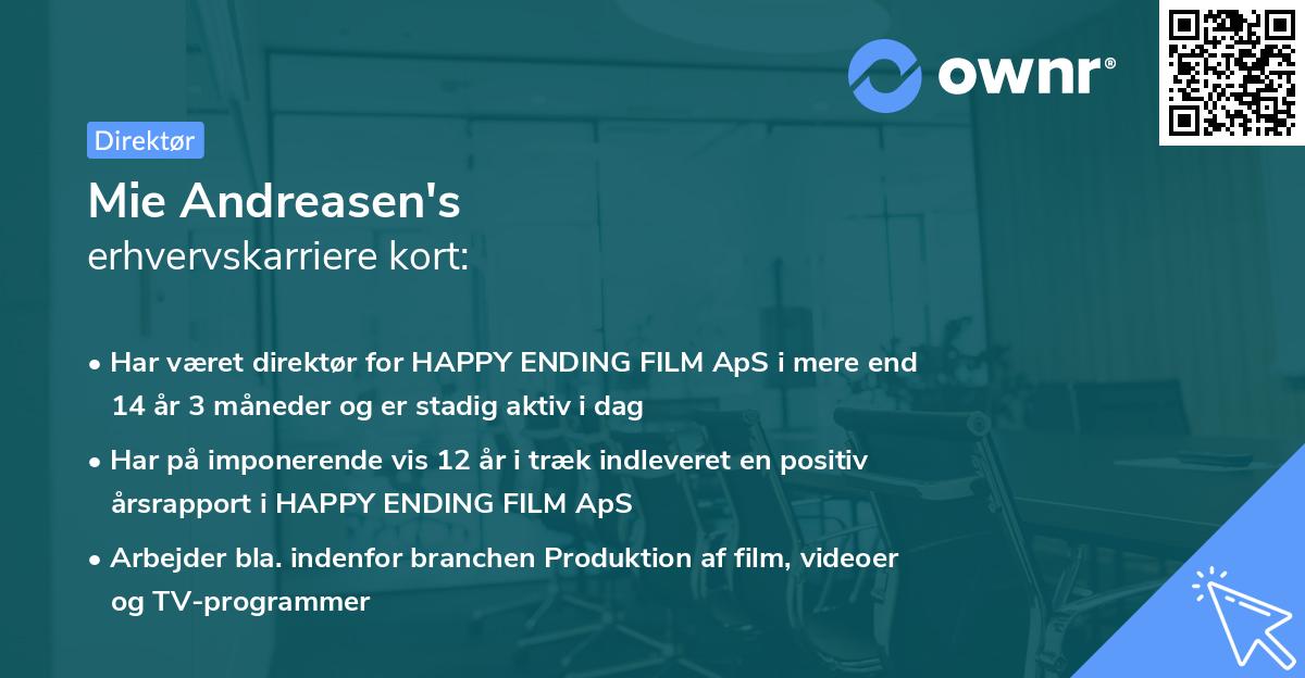 Mie Andreasen's erhvervskarriere kort
