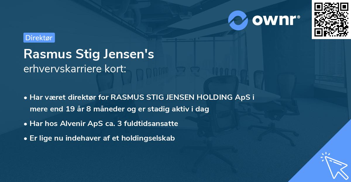 Rasmus Stig Jensen's erhvervskarriere kort