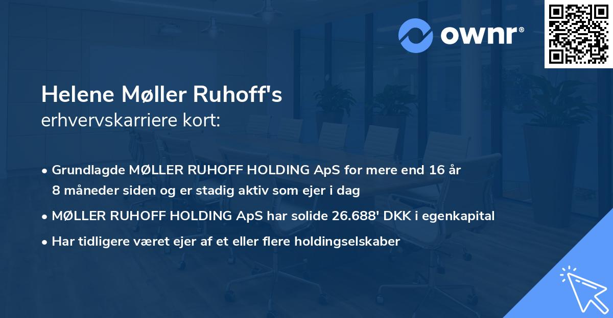 Helene Møller Ruhoff's erhvervskarriere kort