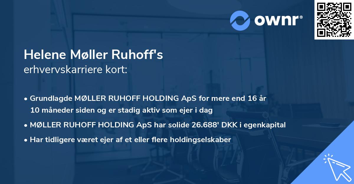 Helene Møller Ruhoff's erhvervskarriere kort