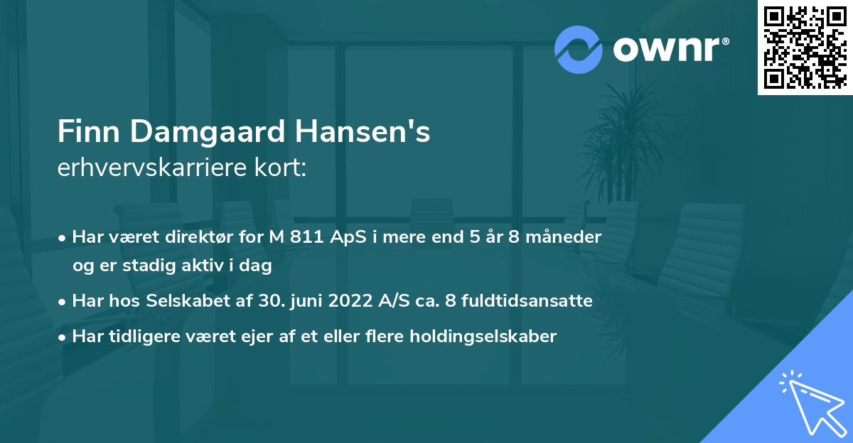 Finn Damgaard Hansen's erhvervskarriere kort