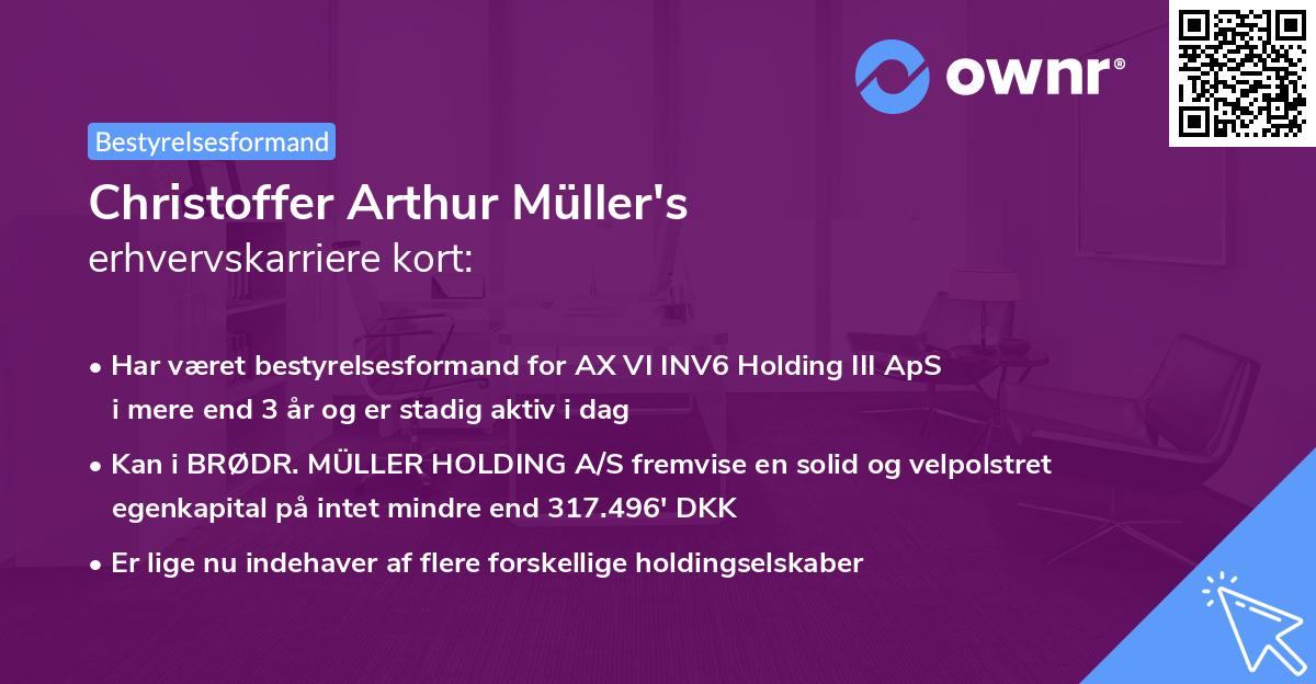 Christoffer Arthur Müller's erhvervskarriere kort