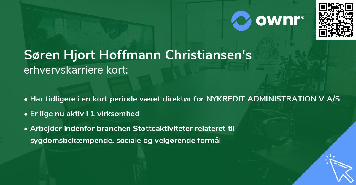 Søren Hjort Hoffmann Christiansen's erhvervskarriere kort