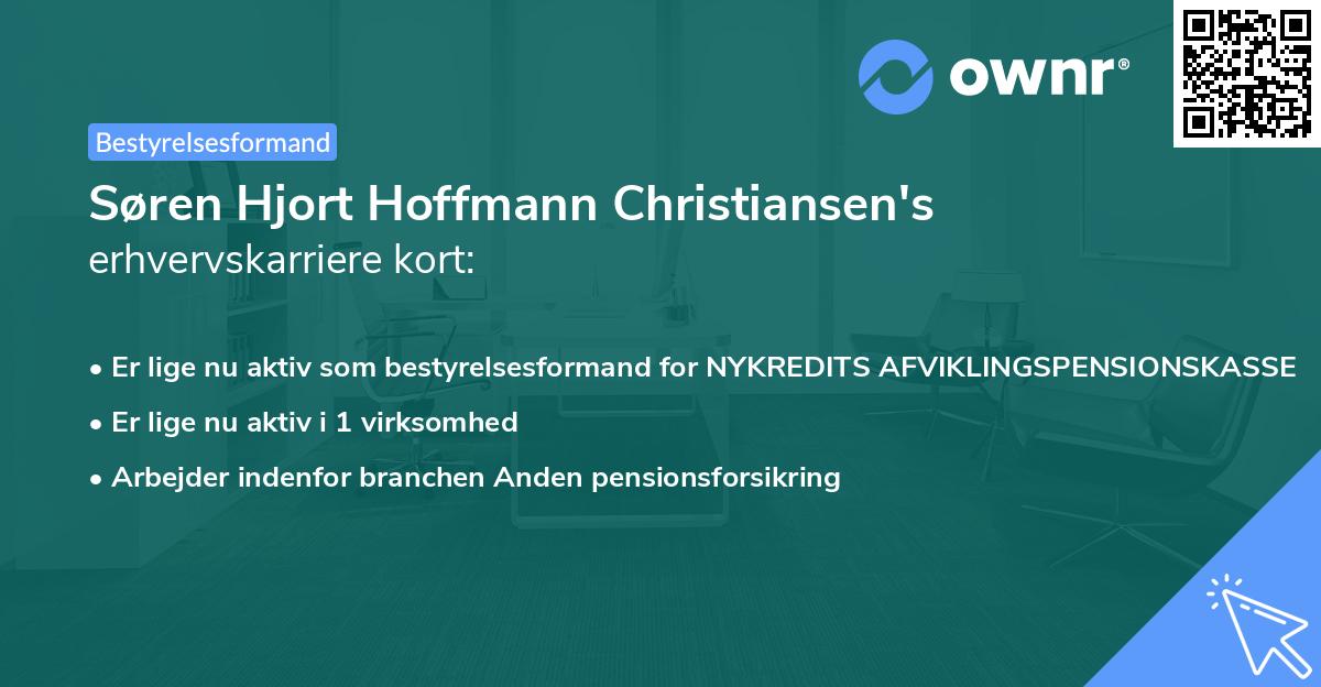 Søren Hjort Hoffmann Christiansen's erhvervskarriere kort