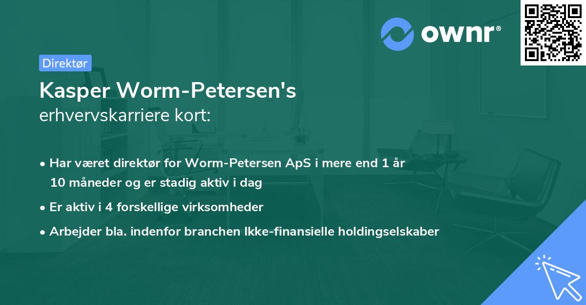 Kasper Worm-Petersen's erhvervskarriere kort