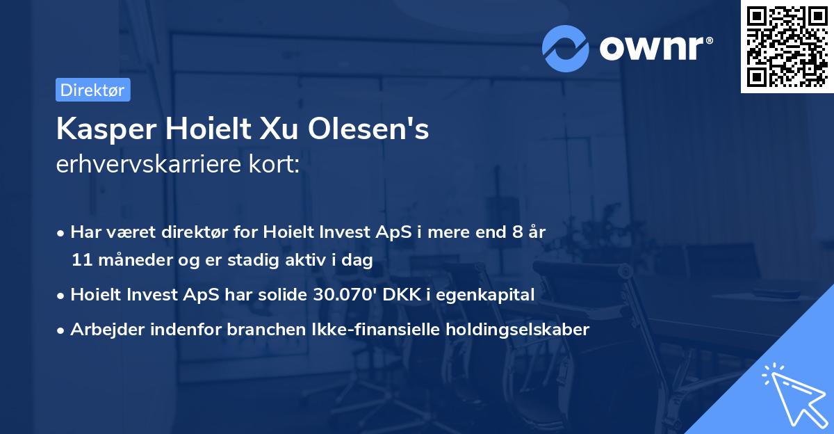 Kasper Hoielt Xu Olesen's erhvervskarriere kort