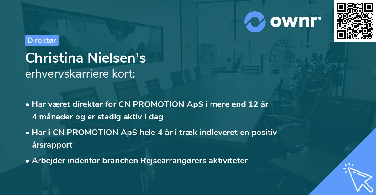 Christina Nielsen's erhvervskarriere kort