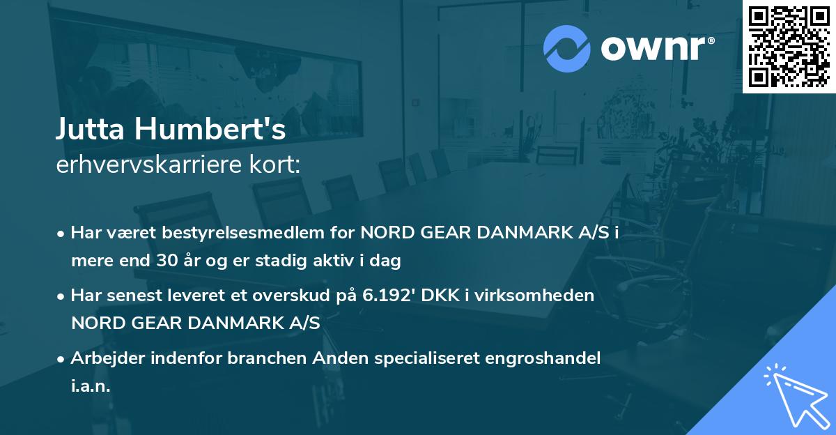 Jutta Humbert's erhvervskarriere kort