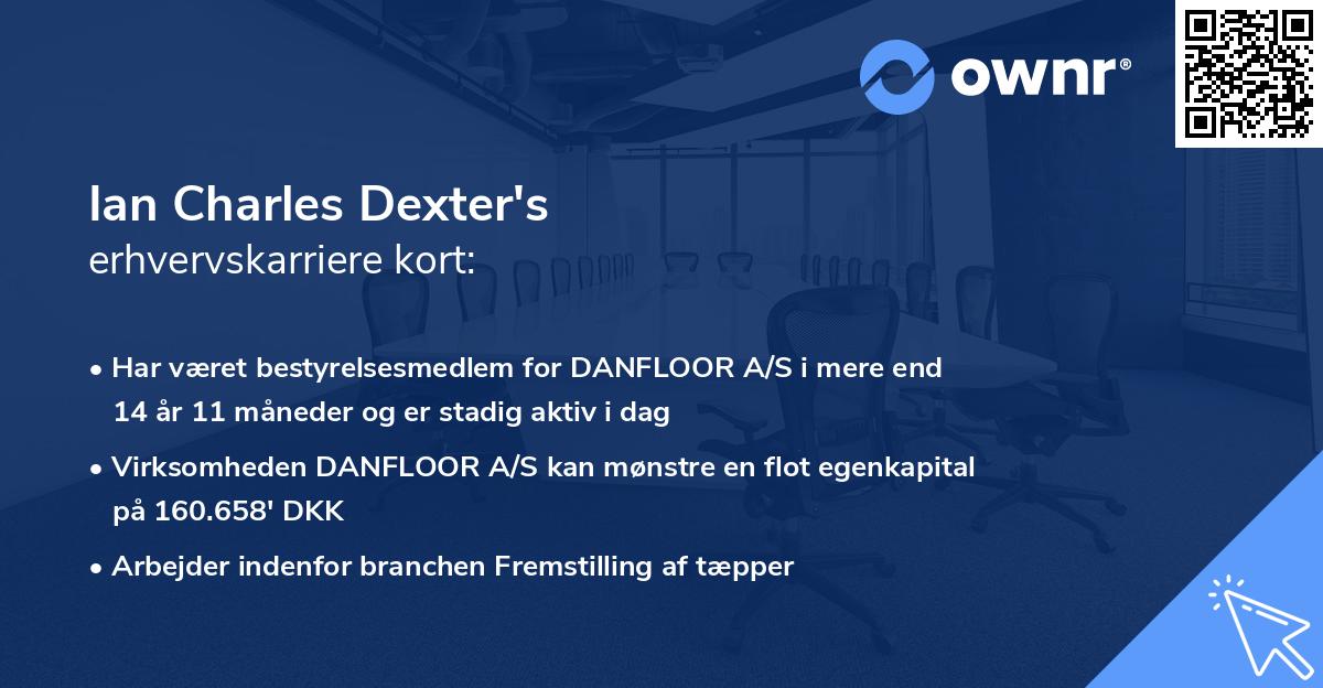 Ian Charles Dexter's erhvervskarriere kort