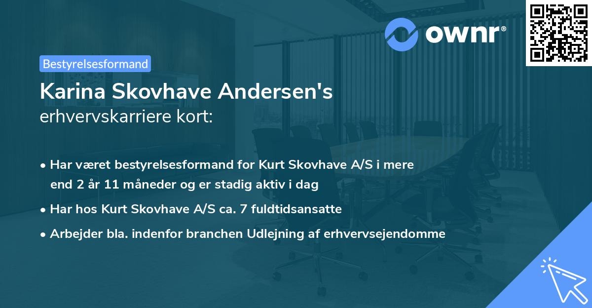 Karina Skovhave Andersen's erhvervskarriere kort