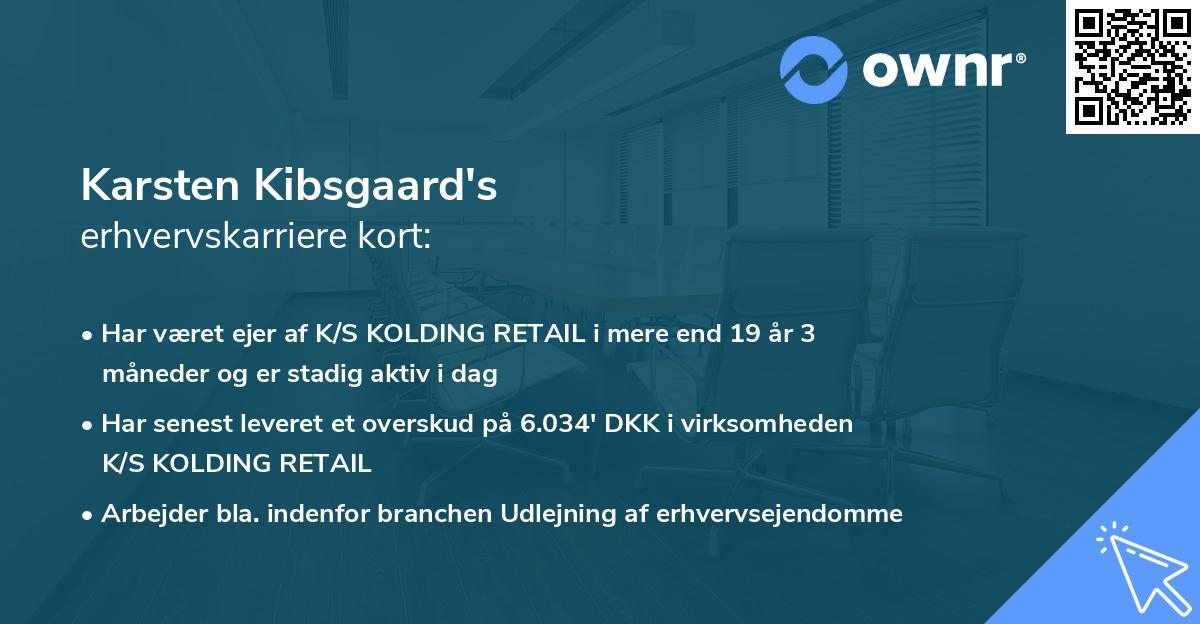 Karsten Kibsgaard's erhvervskarriere kort
