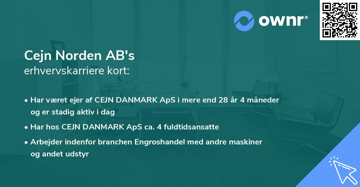 Cejn Norden AB's erhvervskarriere kort