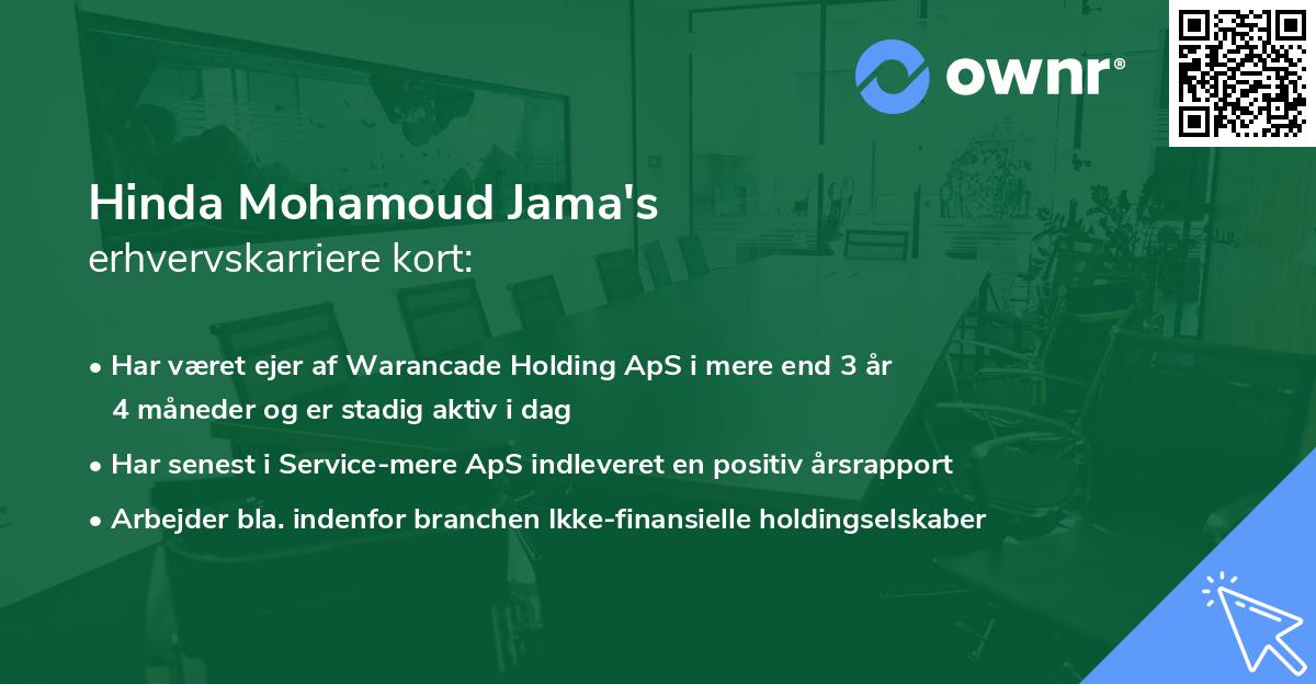 Hinda Mohamoud Jama's erhvervskarriere kort