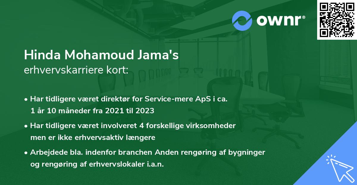 Hinda Mohamoud Jama's erhvervskarriere kort