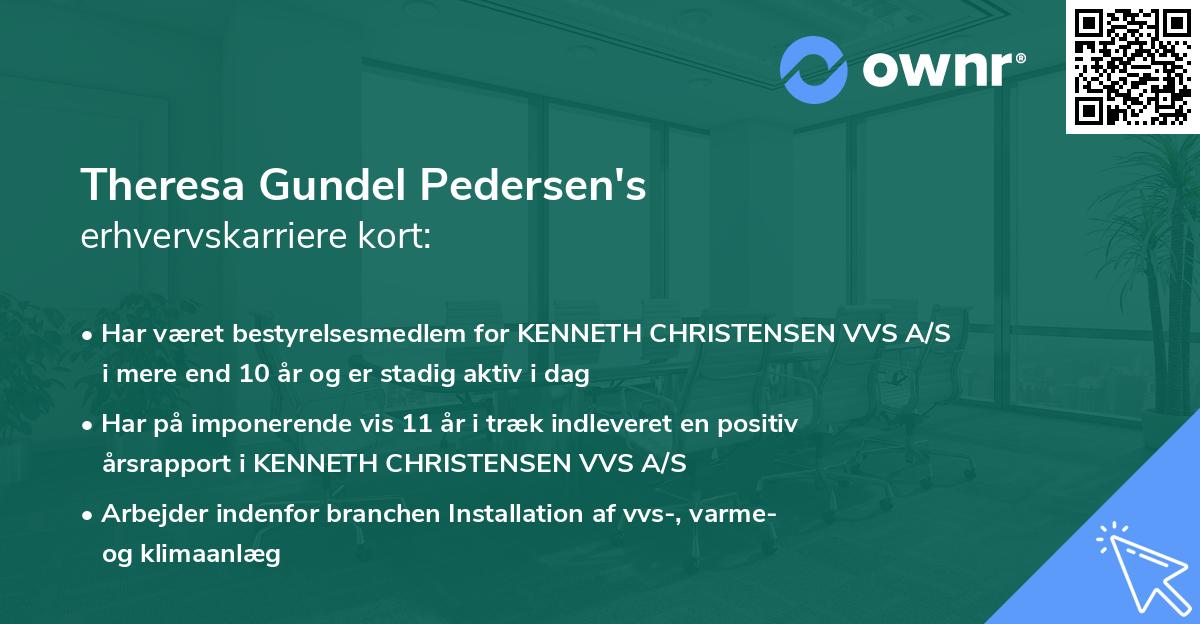 Theresa Gundel Pedersen's erhvervskarriere kort