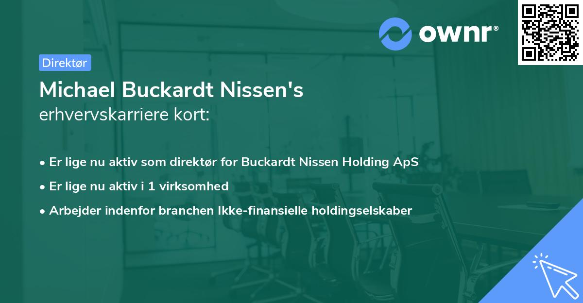Michael Buckardt Nissen's erhvervskarriere kort