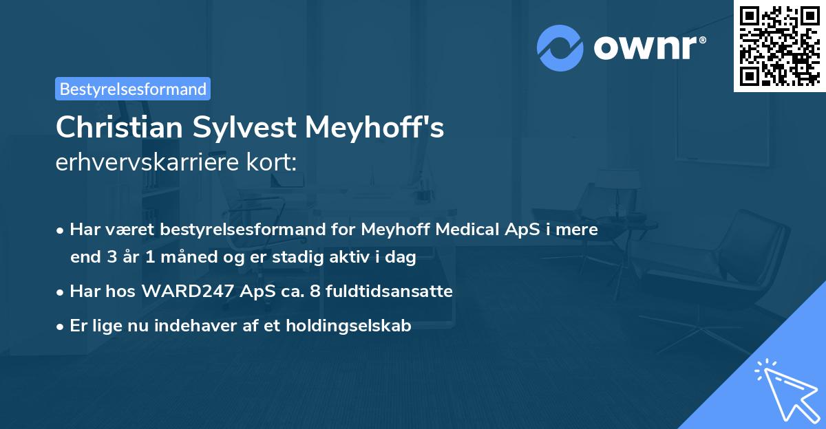 Christian Sylvest Meyhoff's erhvervskarriere kort