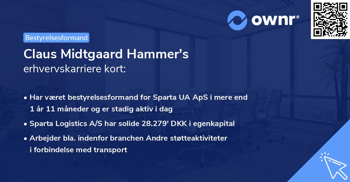 Claus Midtgaard Hammer's erhvervskarriere kort