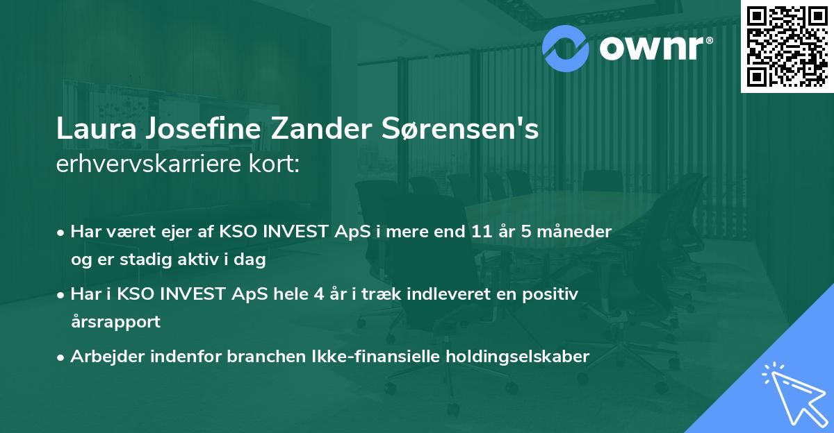 Laura Josefine Zander Sørensen's erhvervskarriere kort