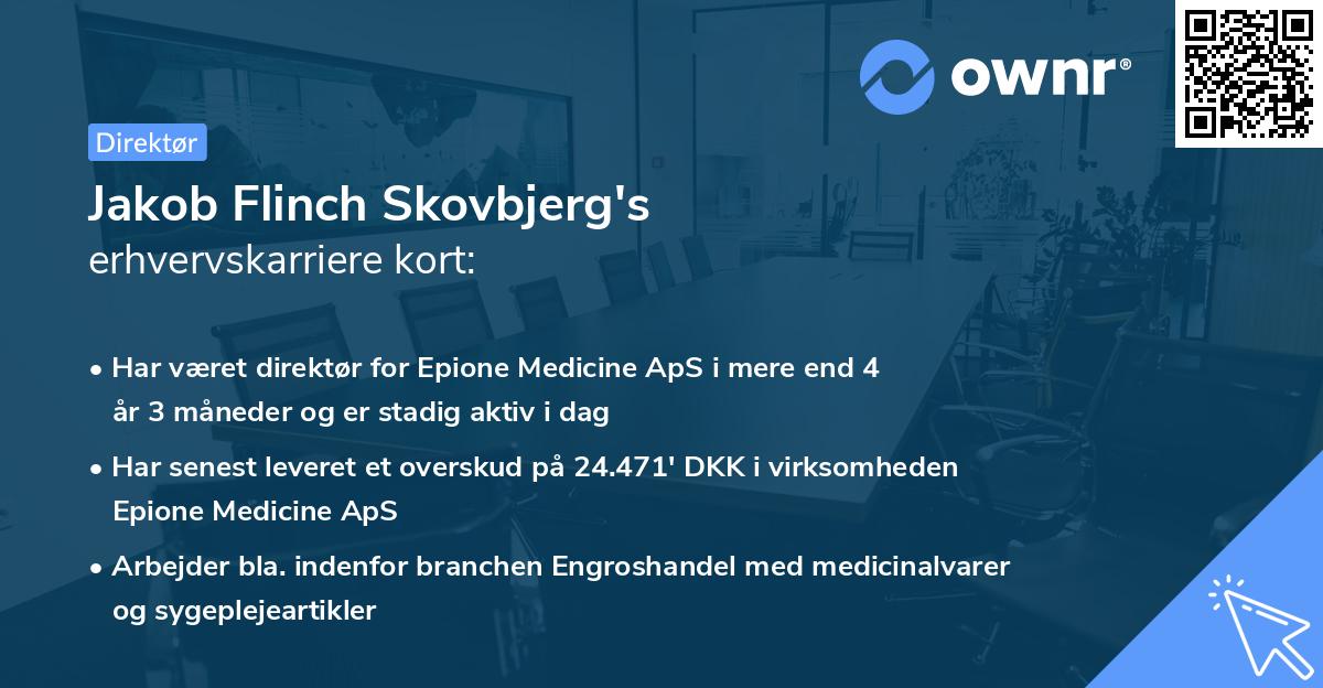 Jakob Flinch Skovbjerg's erhvervskarriere kort