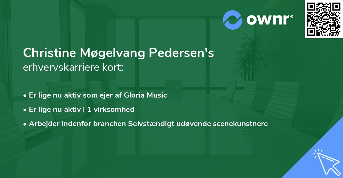 Christine Møgelvang Pedersen's erhvervskarriere kort