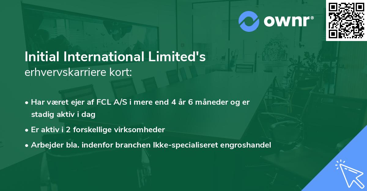 Initial International Limited's erhvervskarriere kort