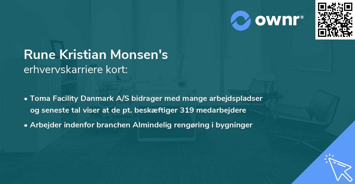 Rune Kristian Monsen's erhvervskarriere kort