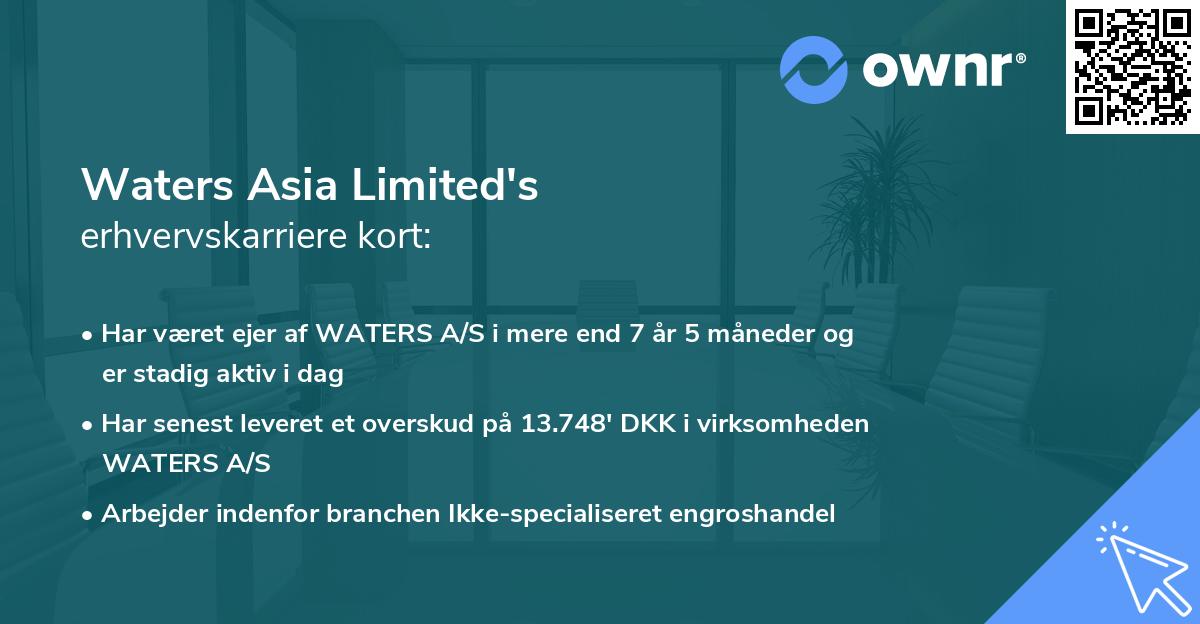 Waters Asia Limited's erhvervskarriere kort