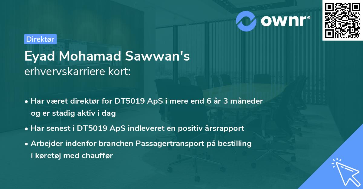 Eyad Mohamad Sawwan's erhvervskarriere kort