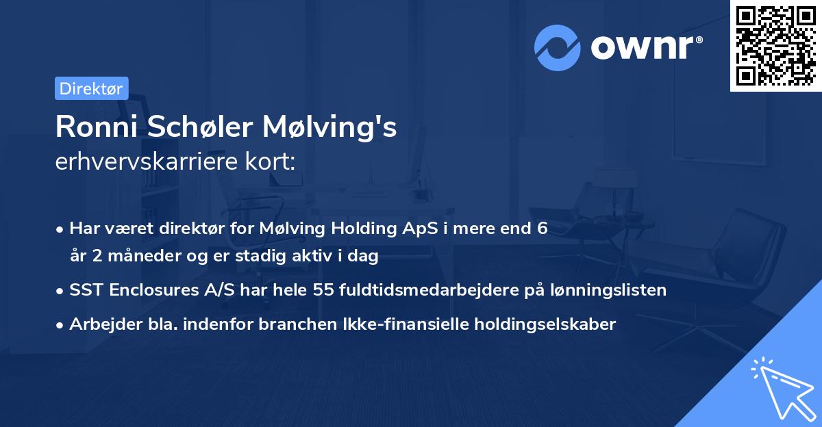 Ronni Schøler Mølving's erhvervskarriere kort