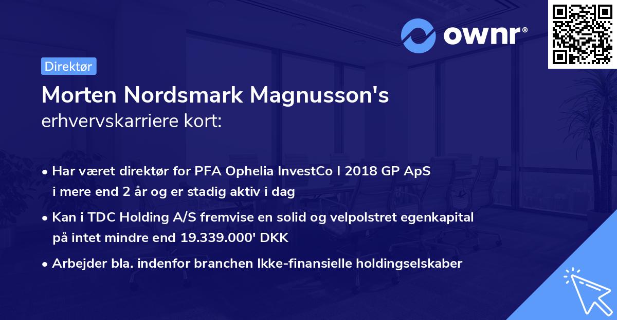 Morten Nordsmark Magnusson's erhvervskarriere kort