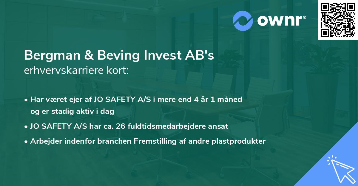 Bergman & Beving Invest AB's erhvervskarriere kort