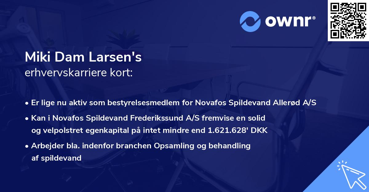 Miki Dam Larsen's erhvervskarriere kort