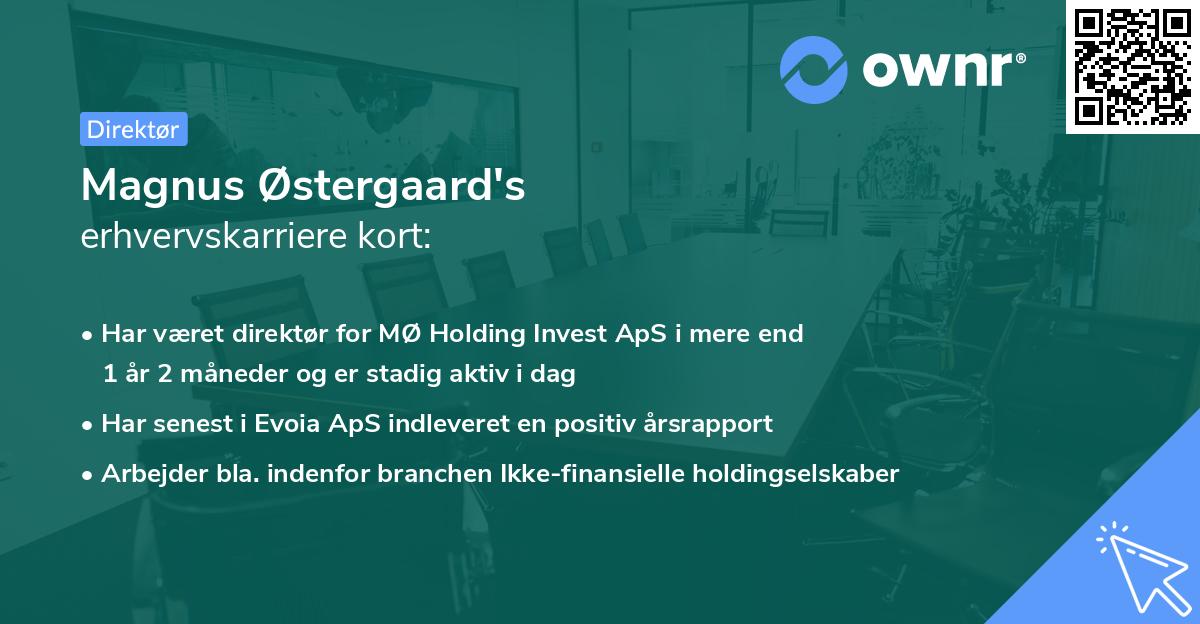 Magnus Østergaard's erhvervskarriere kort