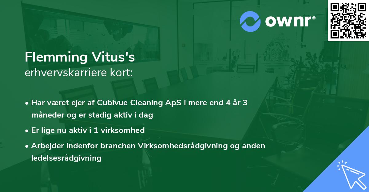 Flemming Vitus's erhvervskarriere kort