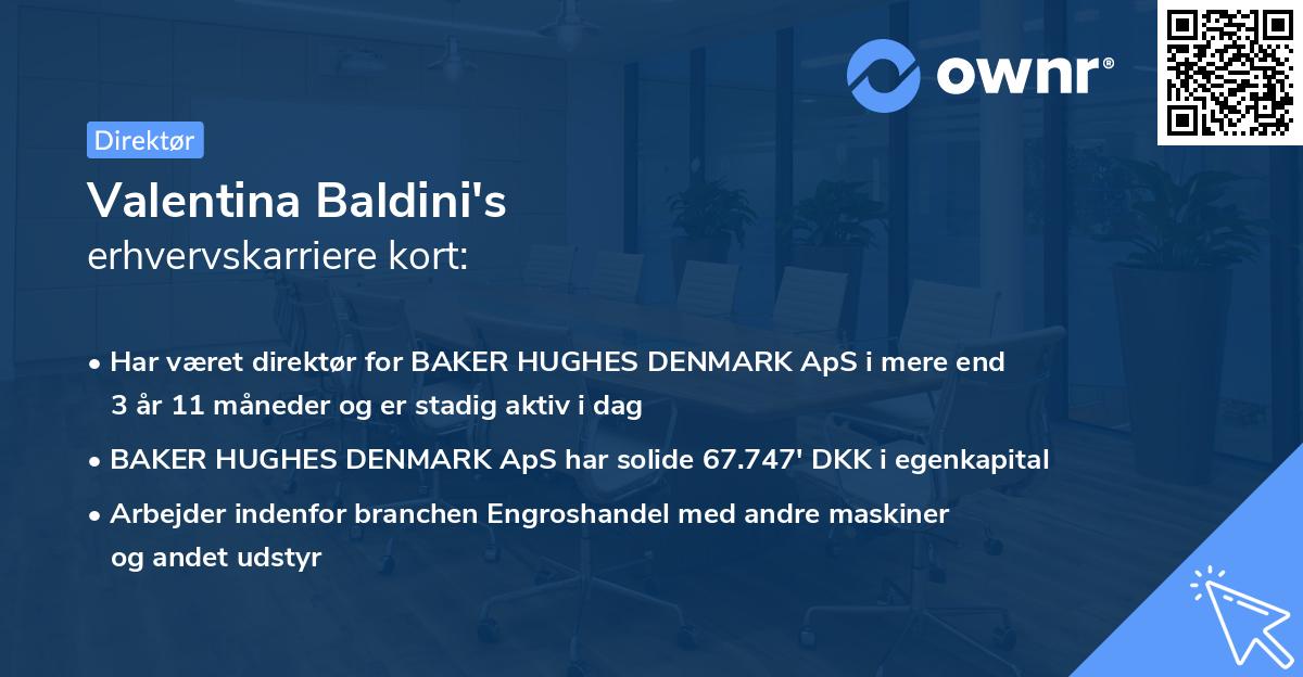 Valentina Baldini's erhvervskarriere kort