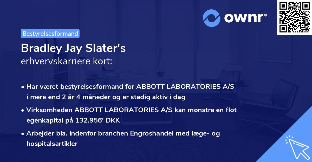 Bradley Jay Slater's erhvervskarriere kort