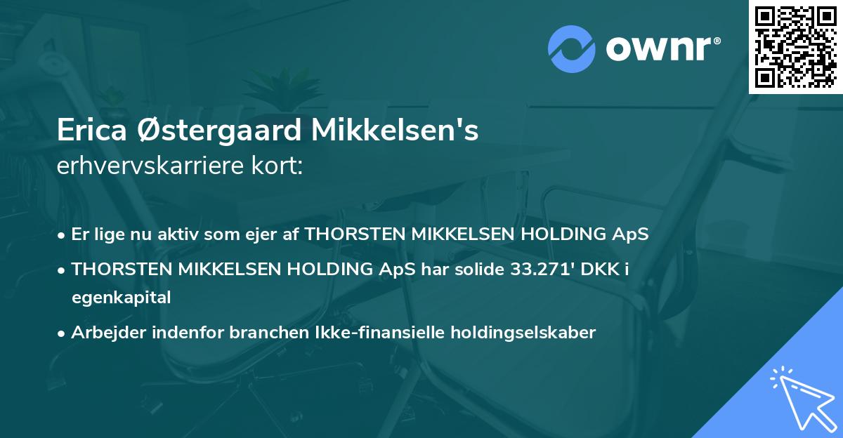 Erica Østergaard Mikkelsen's erhvervskarriere kort