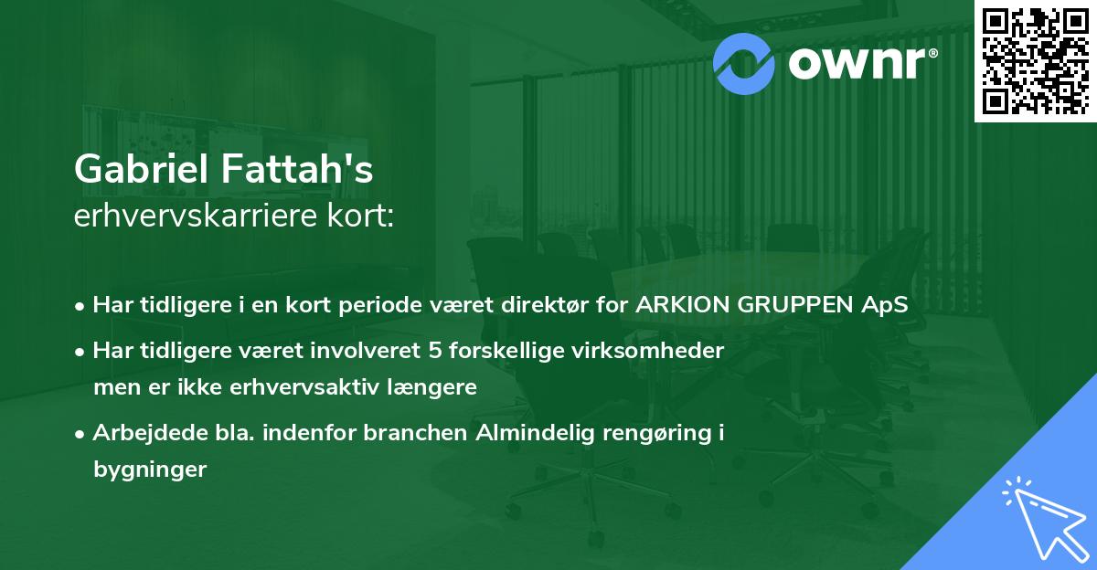 Gabriel Fattah's erhvervskarriere kort