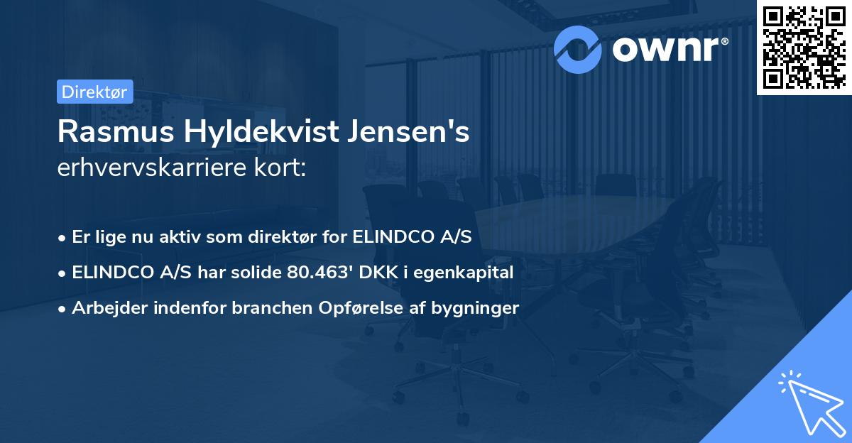 Rasmus Hyldekvist Jensen's erhvervskarriere kort