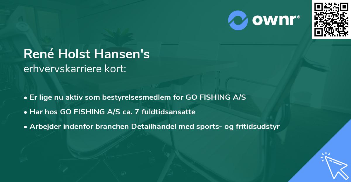 René Holst Hansen's erhvervskarriere kort