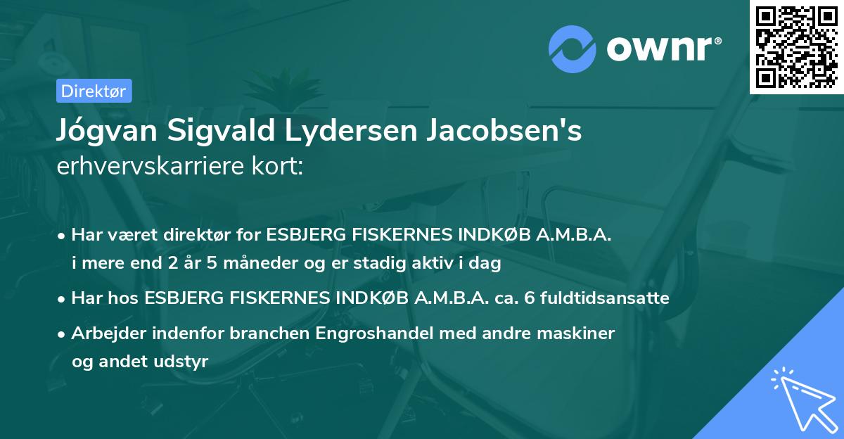 Jógvan Sigvald Lydersen Jacobsen's erhvervskarriere kort