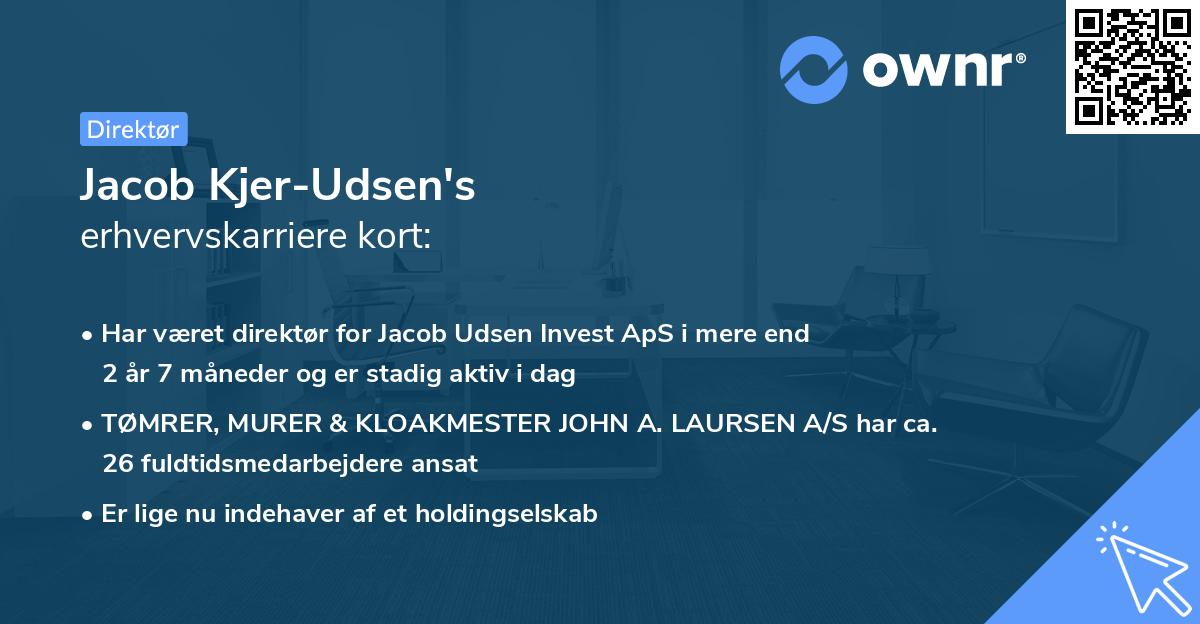 Jacob Kjer-Udsen's erhvervskarriere kort