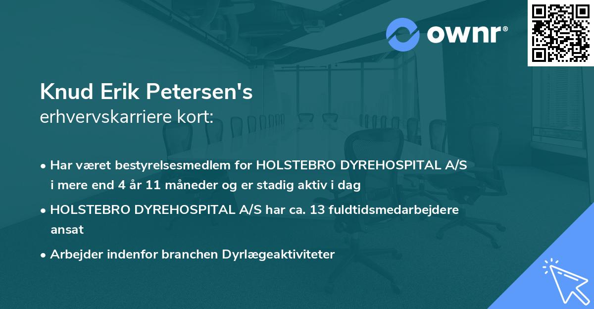 Knud Erik Petersen's erhvervskarriere kort