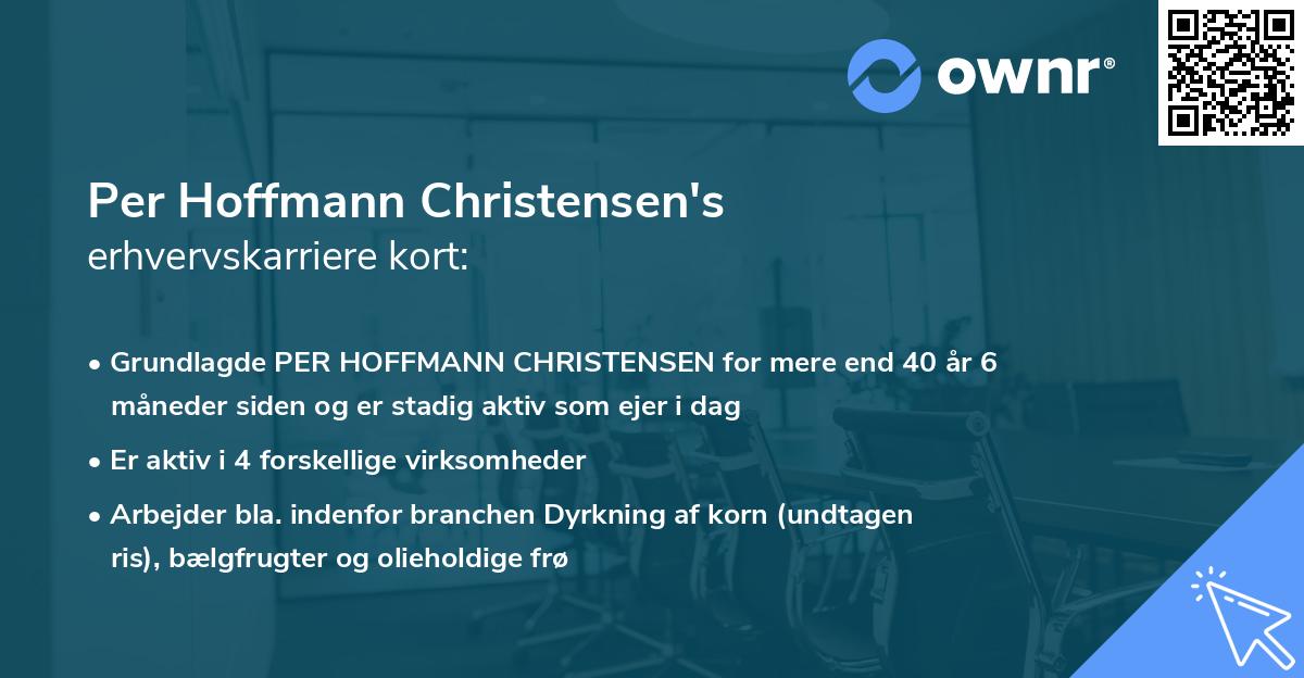 Per Hoffmann Christensen's erhvervskarriere kort