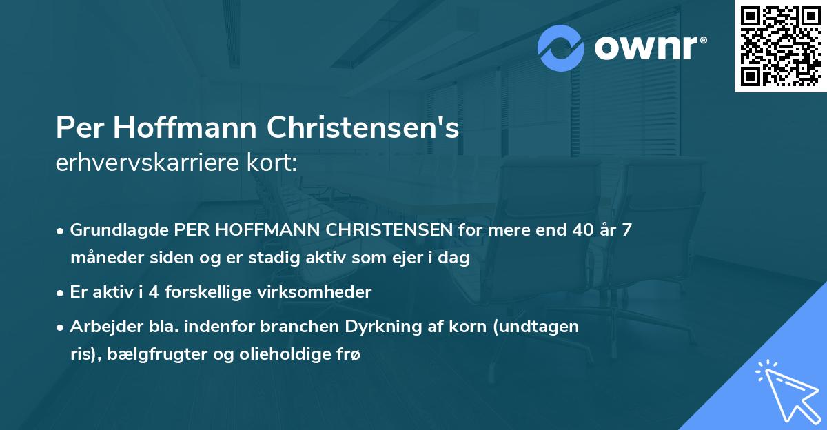 Per Hoffmann Christensen's erhvervskarriere kort