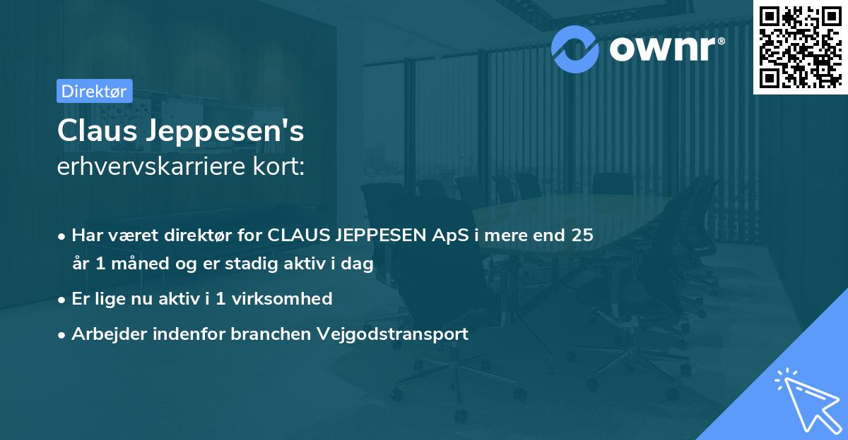 Claus Jeppesen's erhvervskarriere kort