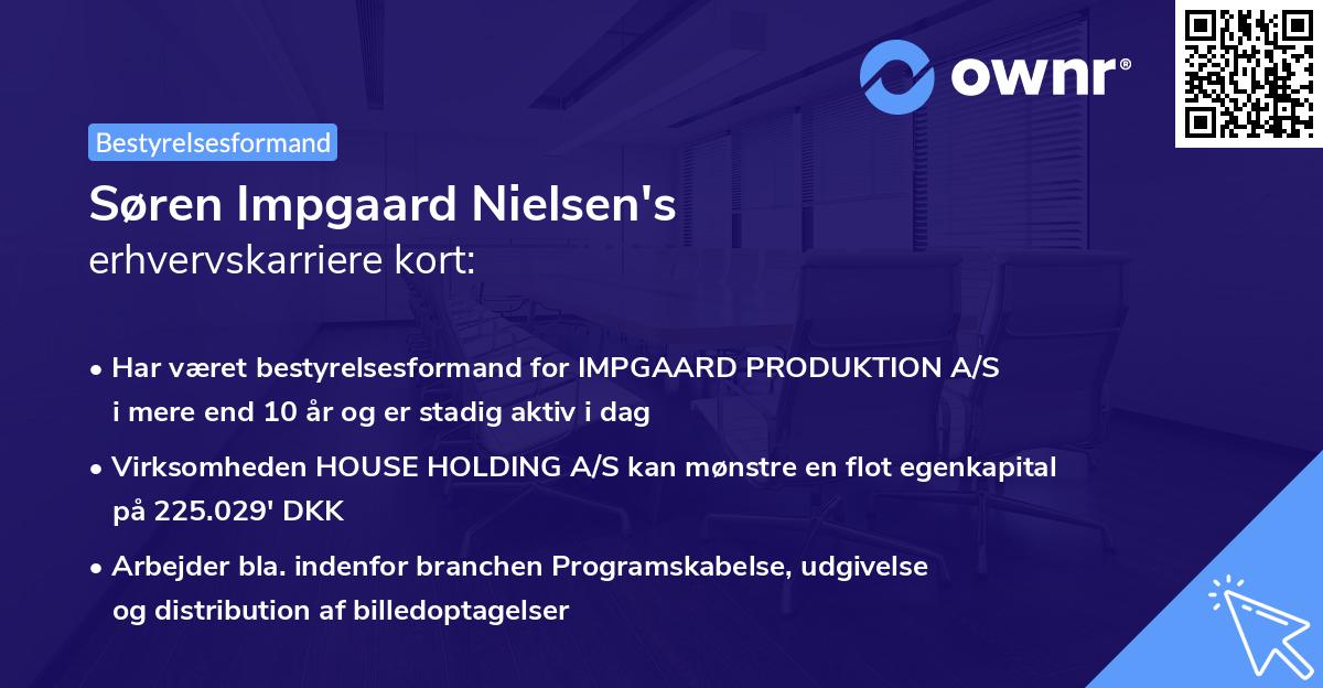 Søren Impgaard Nielsen's erhvervskarriere kort
